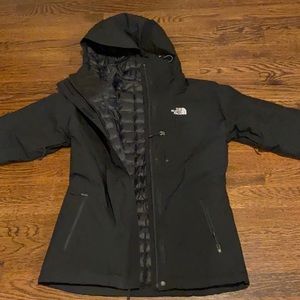 Black winter waterproof north face jacket